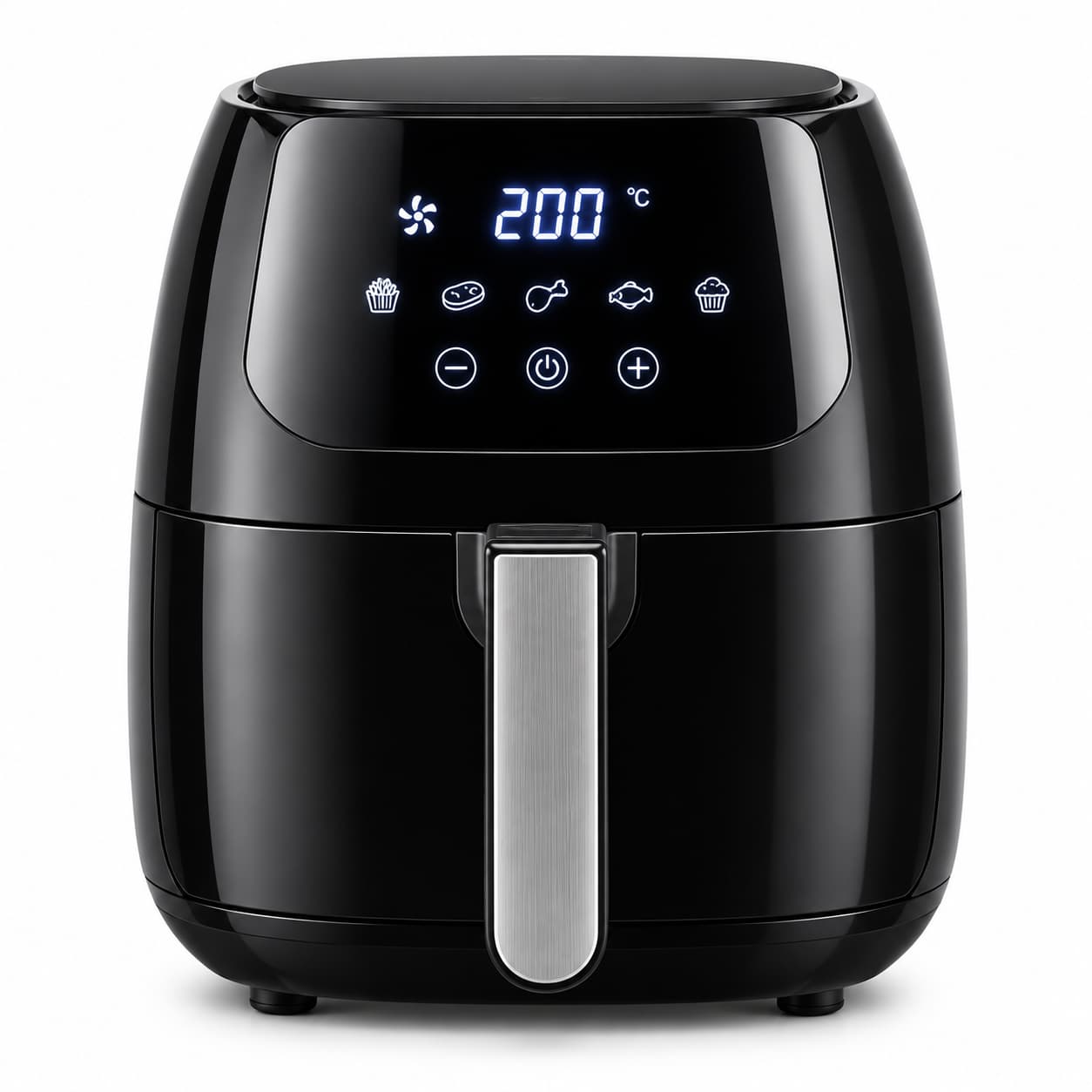 Sleek Black Air Fryer Display قلاية هوائية 5 لتر - الصورة 1